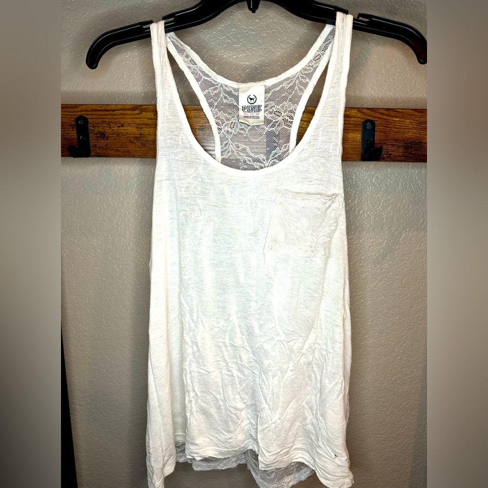 PINK XS tank top Lace